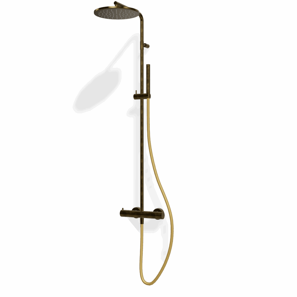 Duschsystem Treemme SHOWERS Rund Bronze gebürstet