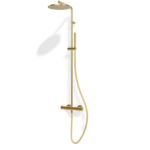 Duschsystem Treemme SHOWERS Rund Gold gebürstet