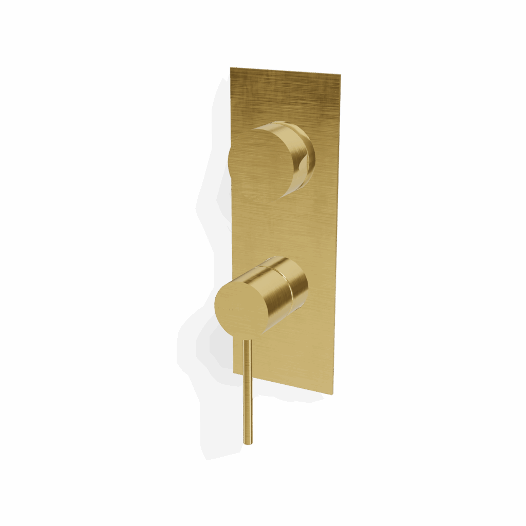 Mischer für Dusche 3 Weg Schwall UP Treemme UP+ Gold gebürstet