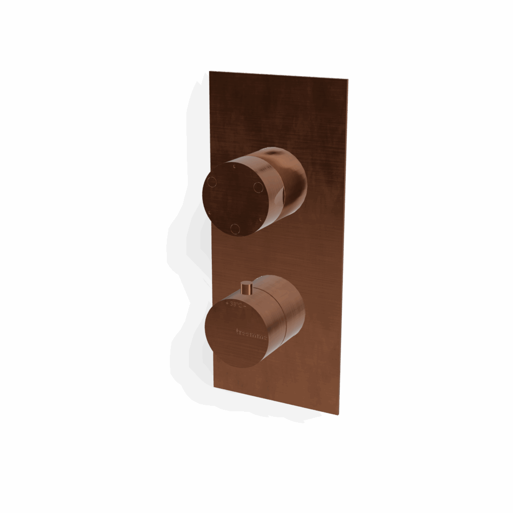 Mischer für Dusche Edelstahl Rund UP Treemme 40 mm PVD Bronze