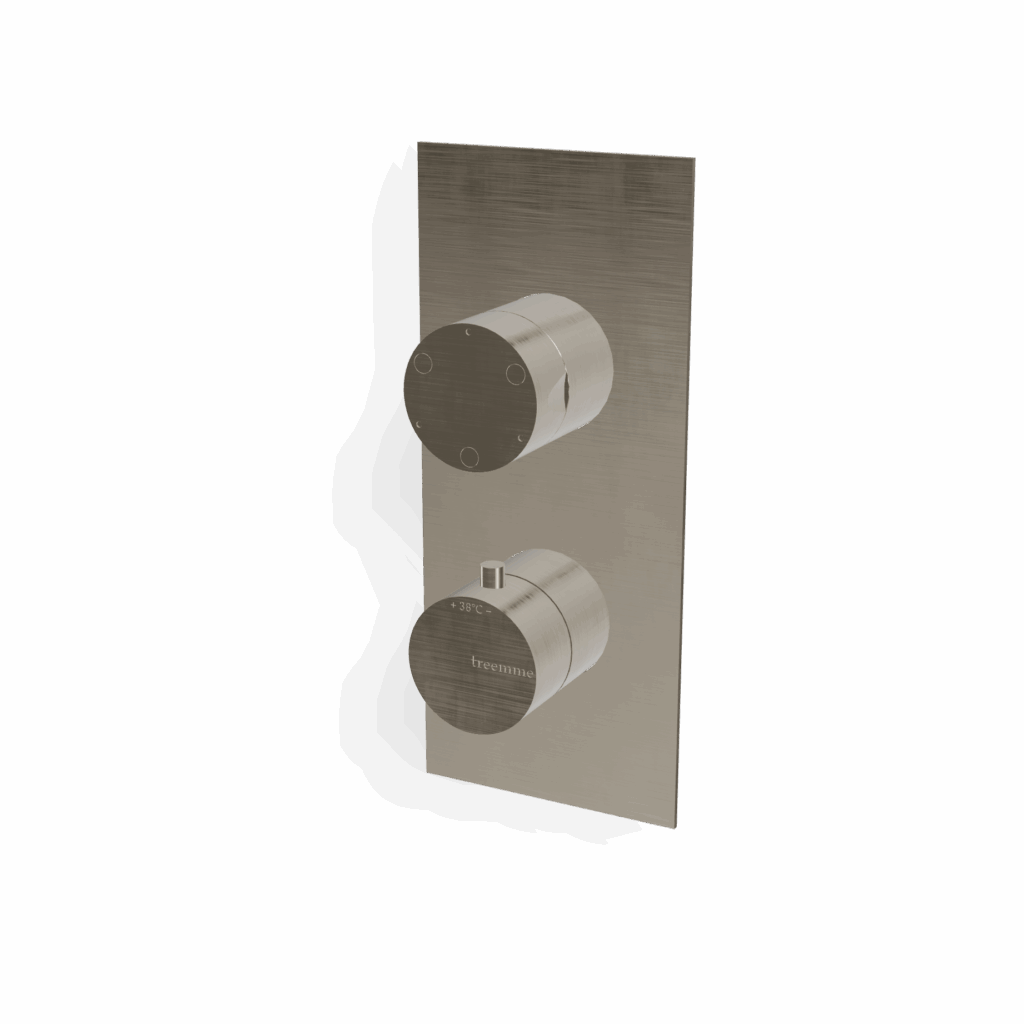 Mischer für Dusche 3 Weg Thermostat UP Treemme SHOWERS Nickel gebürstet
