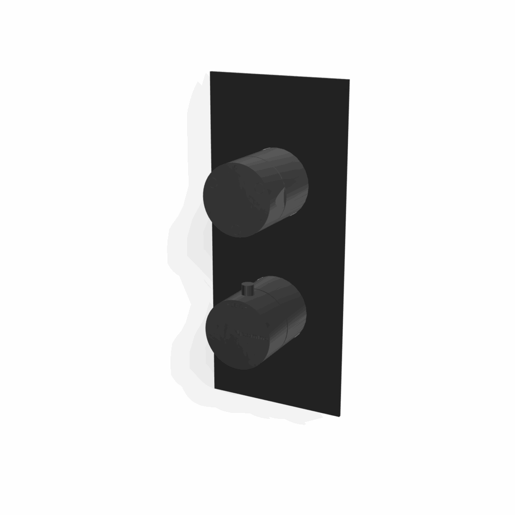 Mischer für Dusche 3 Weg Thermostat UP Treemme SHOWERS Schwarz matt