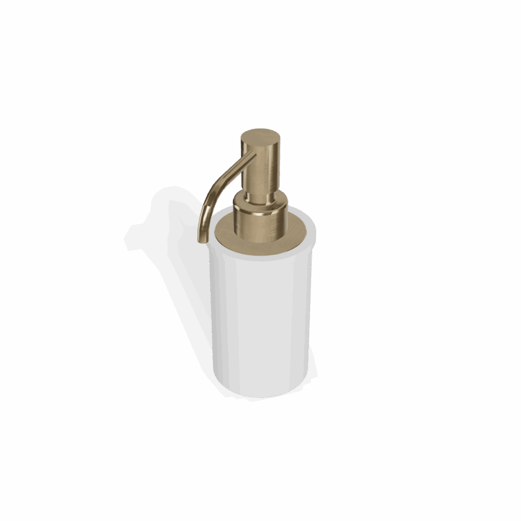 Seifendispenser Edelstahl/Corian Linie 40 mm standmodell Treemme Gold