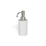 Seifendispenser Edelstahl/Corian Linie 40 mm standmodell Weiss matt Mineralguss