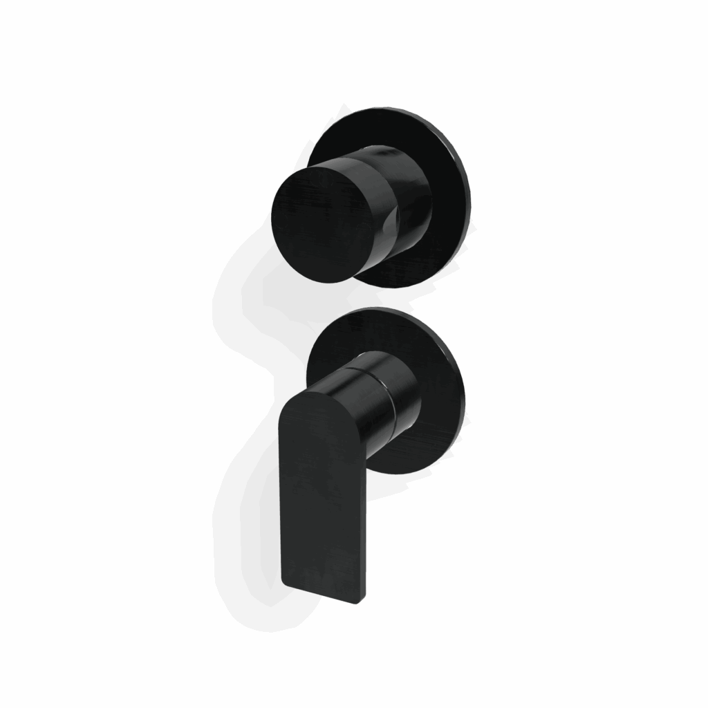 Mischer für Dusche UP Rosette Rund Treemme 3.6 mm PVD Schwarz