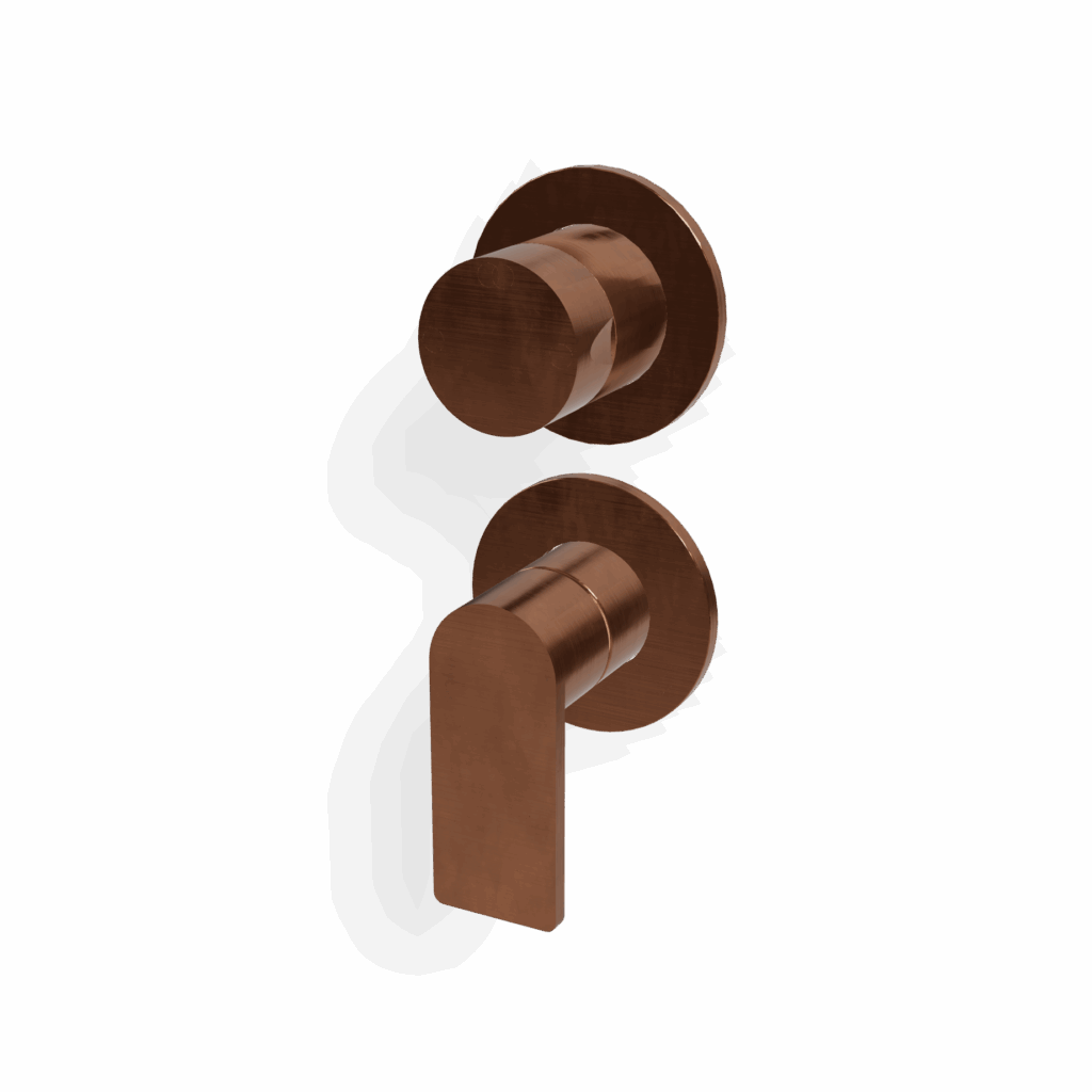 Mischer für Dusche UP Rosette Rund Treemme 3.6 mm PVD Bronze