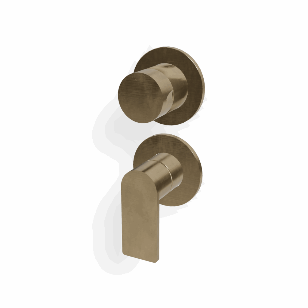 Mischer für Dusche UP Rosette Rund Treemme 3.6 mm PVD Gold