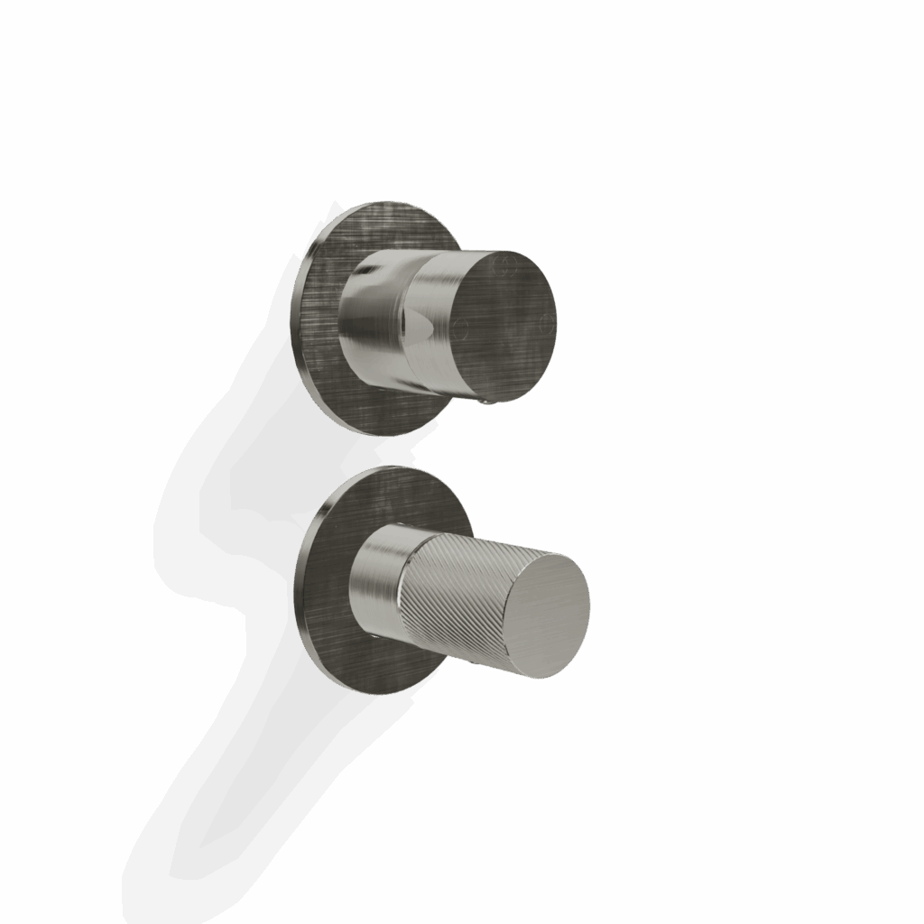 Mischer für Dusche 2 Weg Griff Rund UP Treemme 3.6 mm Gerillt