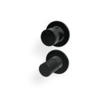 Mischer für Dusche UP Rosette Rund Treemme 3.6 mm PVD Schwarz