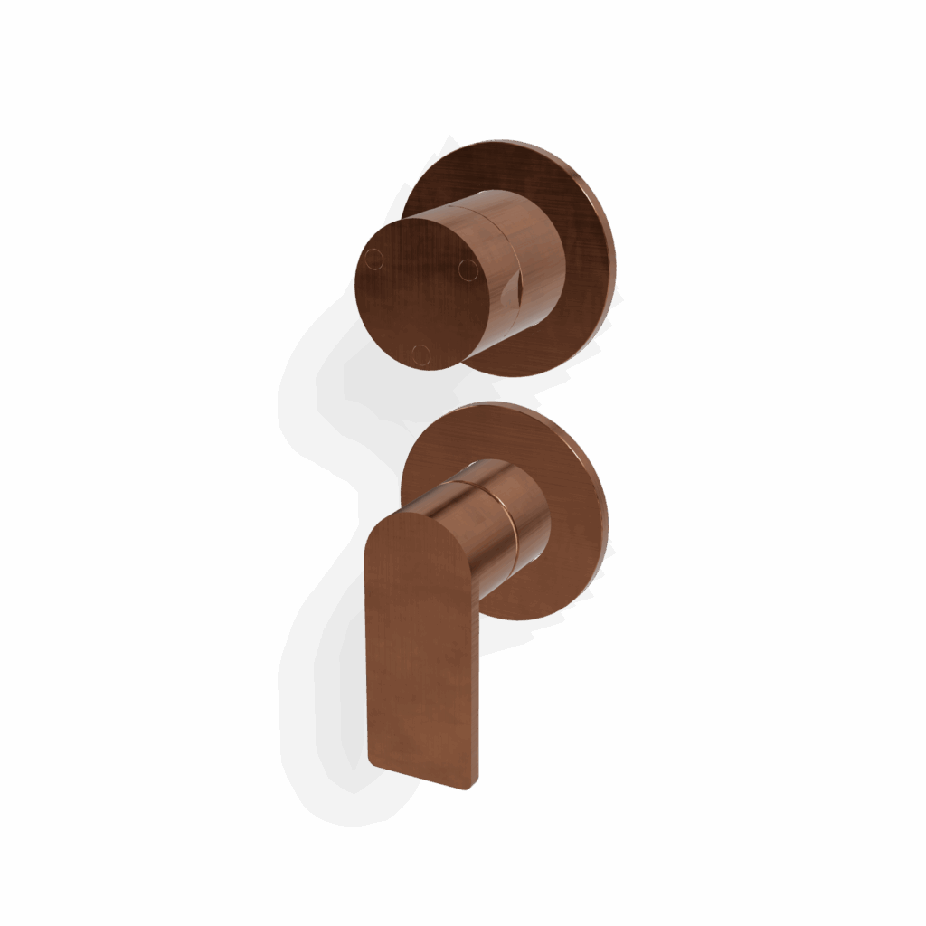 Mischer für Dusche UP Rosette Rund Treemme 3.6 mm PVD Bronze