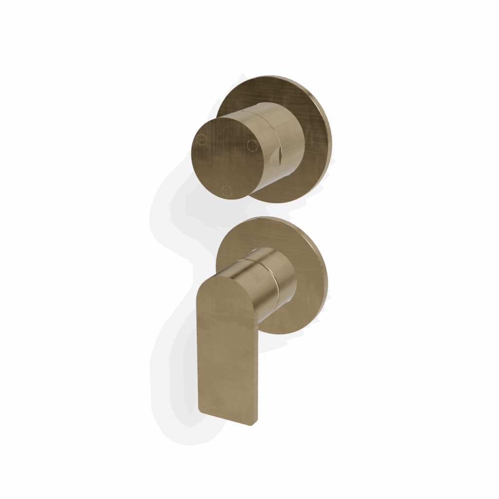 Mischer für Dusche UP Rosette Rund Treemme 3.6 mm PVD Gold
