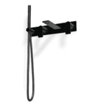 Mischer für Badewanne UP Edelstahl Platte Treemme 3.6 mm PVD Schwarz