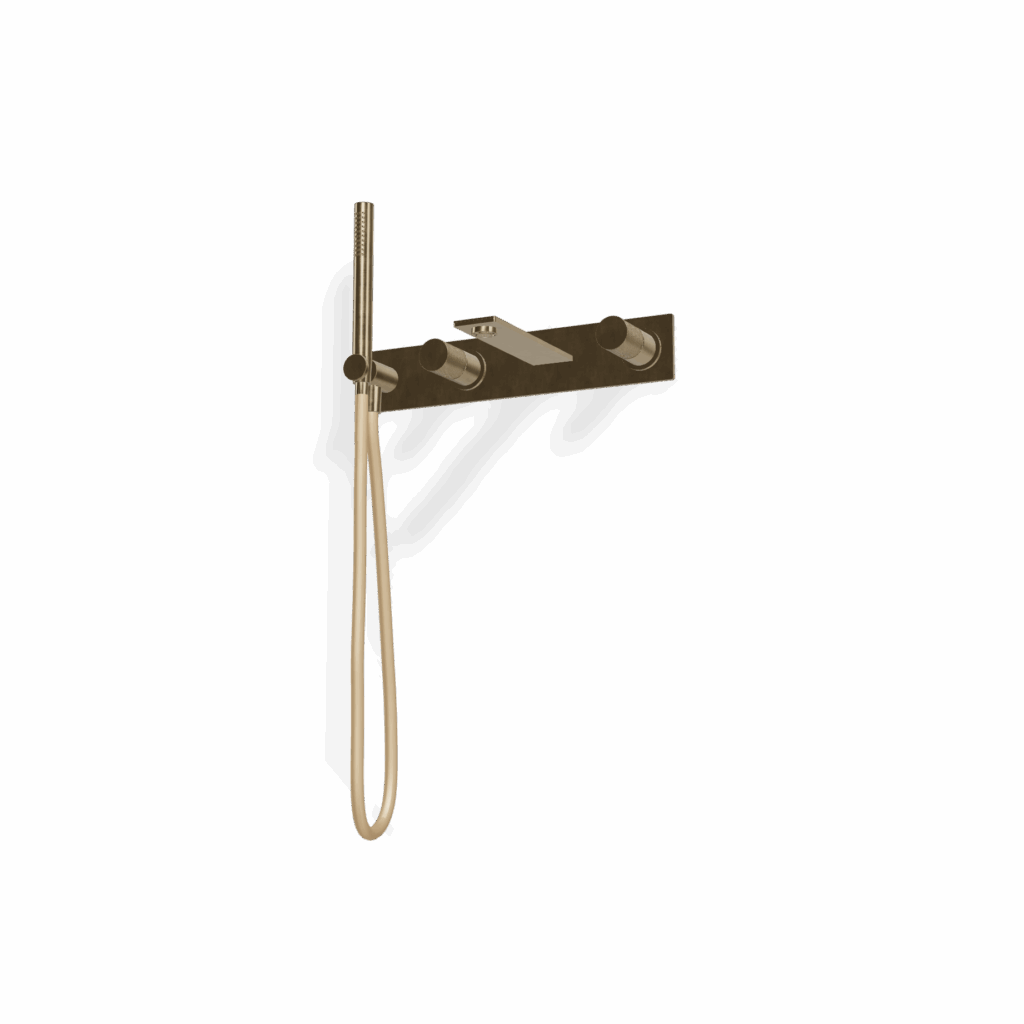 Badewannen UP Armatur 2 Verbraucher Treemme 3.6 mm PVD Gold