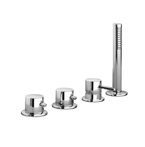 Wannenrandmischer vierloch FIR Italia Steel