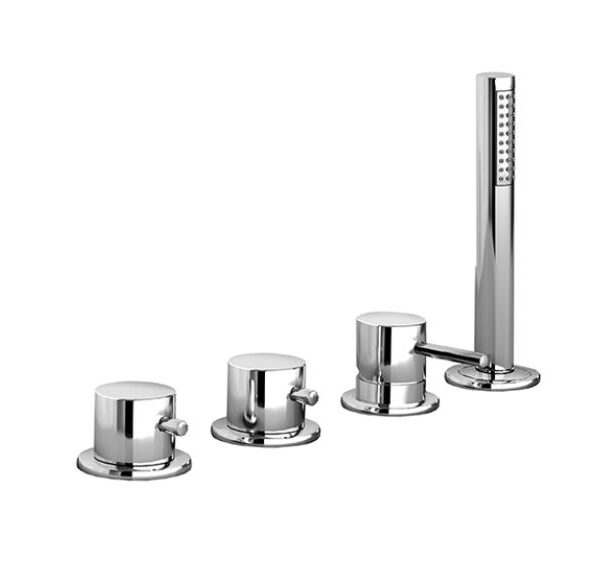 Wannenrandmischer vierloch FIR Steel