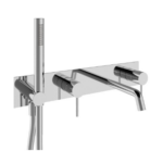 Mischer für Badewanne UP Platte Treemme UP+ Chrom Glanz Unterputzarmatur