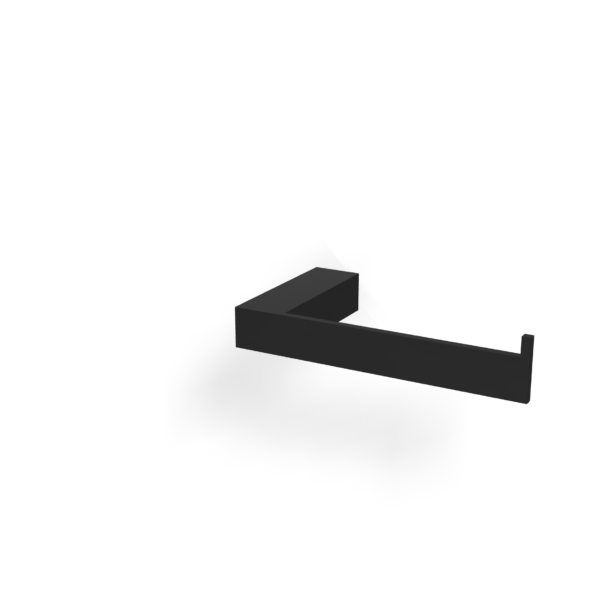 TAG Treemme Tag QUADRA WC-Rollenhalter Eckiges Design Schwarz matt
