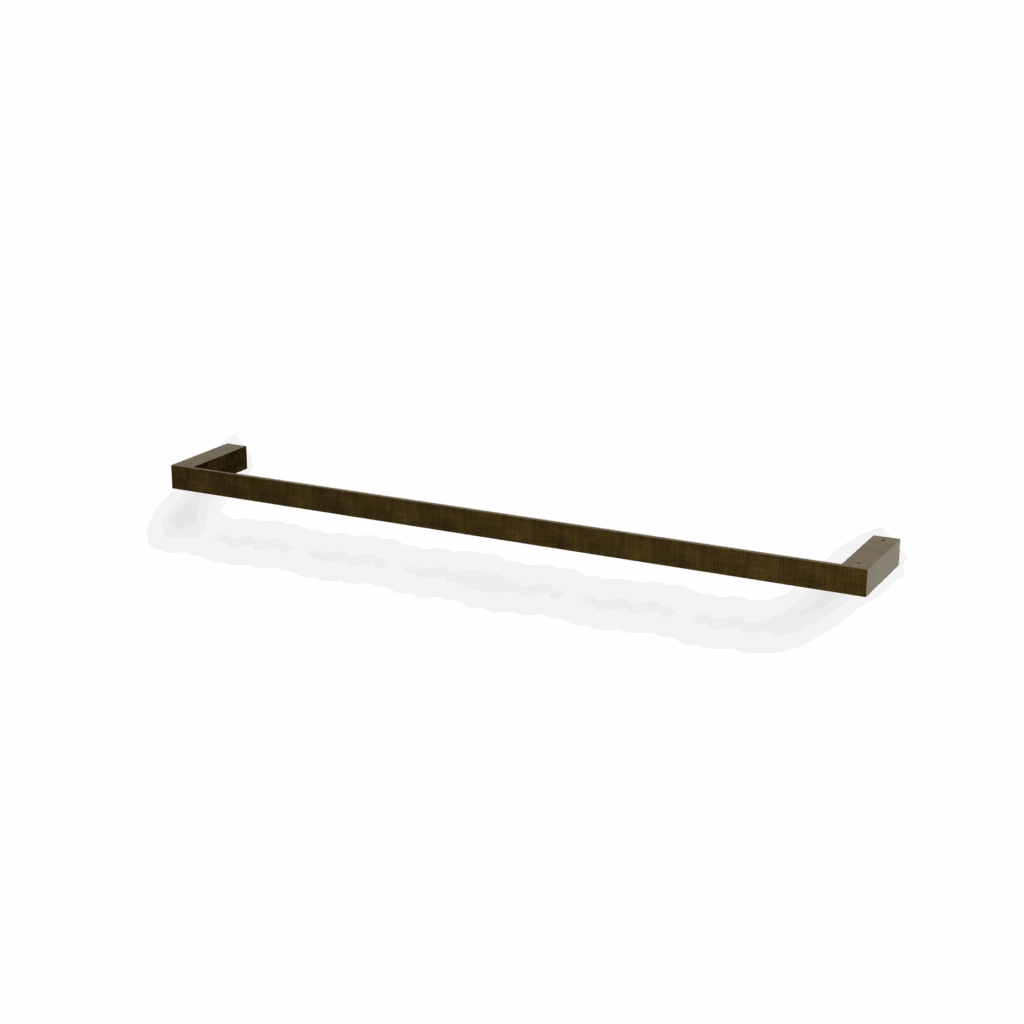 Treemme Tag QUADRA Badetuchstange 60 cm Eckiges Design Bronze gebürstet