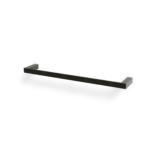 TAG Treemme QUADRA Badetuchstange 45 cm Eckiges Design Chrom Schwarz gebürstet