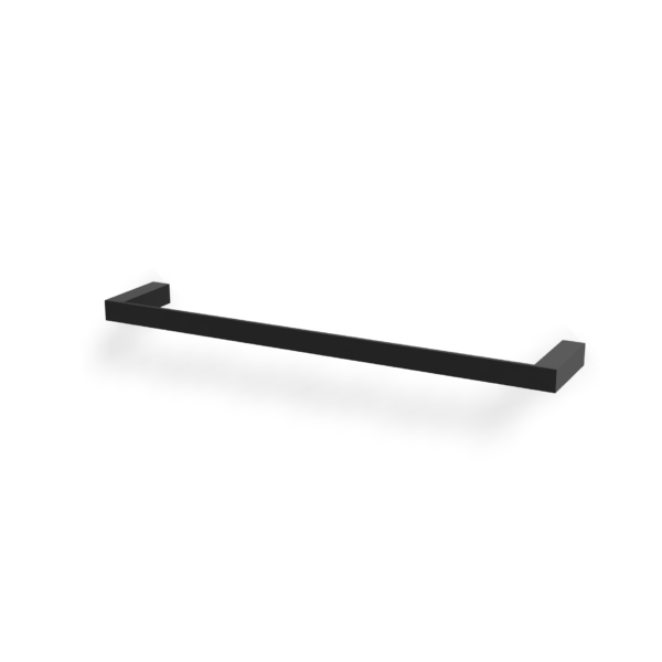 TAG Treemme QUADRA Badetuchstange 45 cm Eckiges Design Schwarz matt