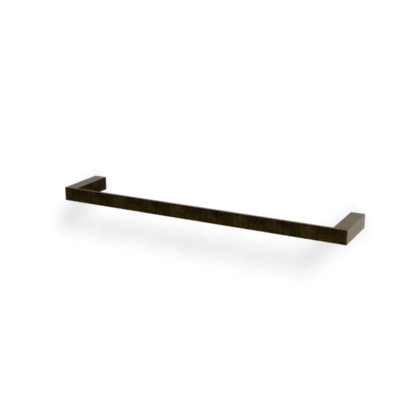 TAG Treemme QUADRA Badetuchstange 45 cm Eckiges Design Bronze gebürstet