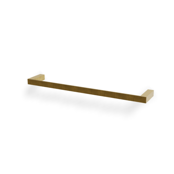 TAG Treemme QUADRA Badetuchstange 45 cm Eckiges Design Gold gebürstet