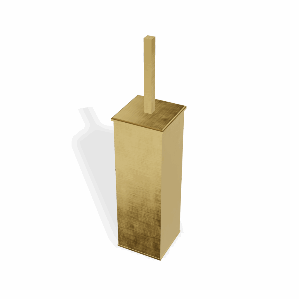 Design-Bürstenhalter TAG Treemme Tag QUADRA Stehend Gold gebürstet