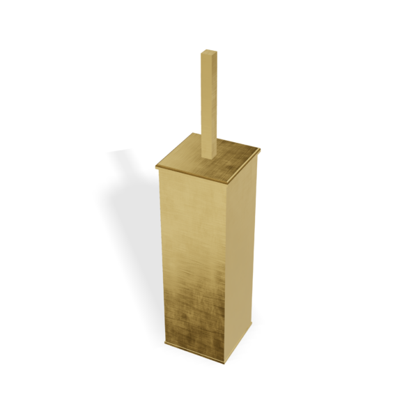 Design-Bürstenhalter TAG Treemme Tag QUADRA Stehend Gold gebürstet