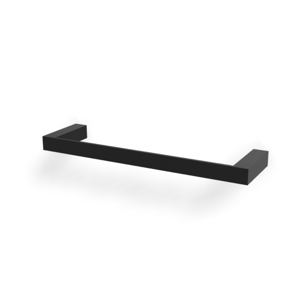 TAG Treemme QUADRA Handtuchstange 30 cm Eckiges Design Schwarz matt
