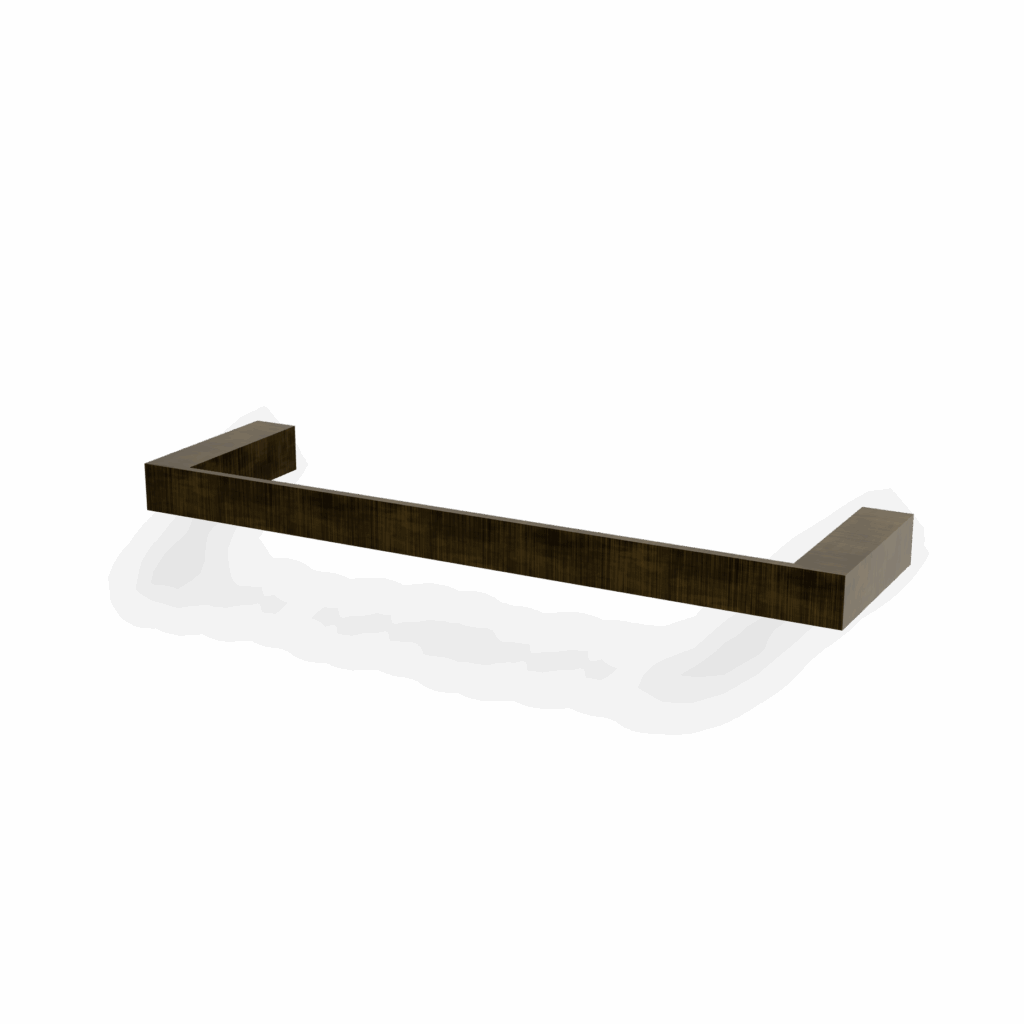 TAG Treemme QUADRA Handtuchstange 30 cm Eckiges Design Bronze gebürstet