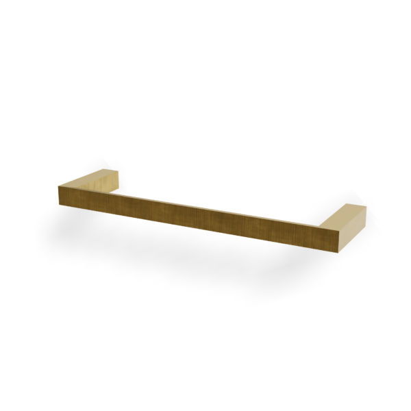 TAG Treemme QUADRA Handtuchstange 30 cm Eckiges Design Gold gebürstet