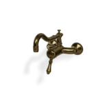 Einhand Küchenmischer retro Wandmodell Bronze gebürstet