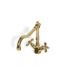 Küchenmischer zweigriff Retro Standmodell schwenkbar Gold Glanz