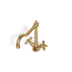 Küchenmischer zweigriff Retro Standmodell schwenkbar Gold gebürstet