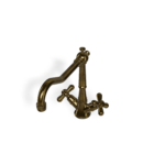 Küchenmischer zweigriff Retro Standmodell schwenkbar Bronze gebürstet