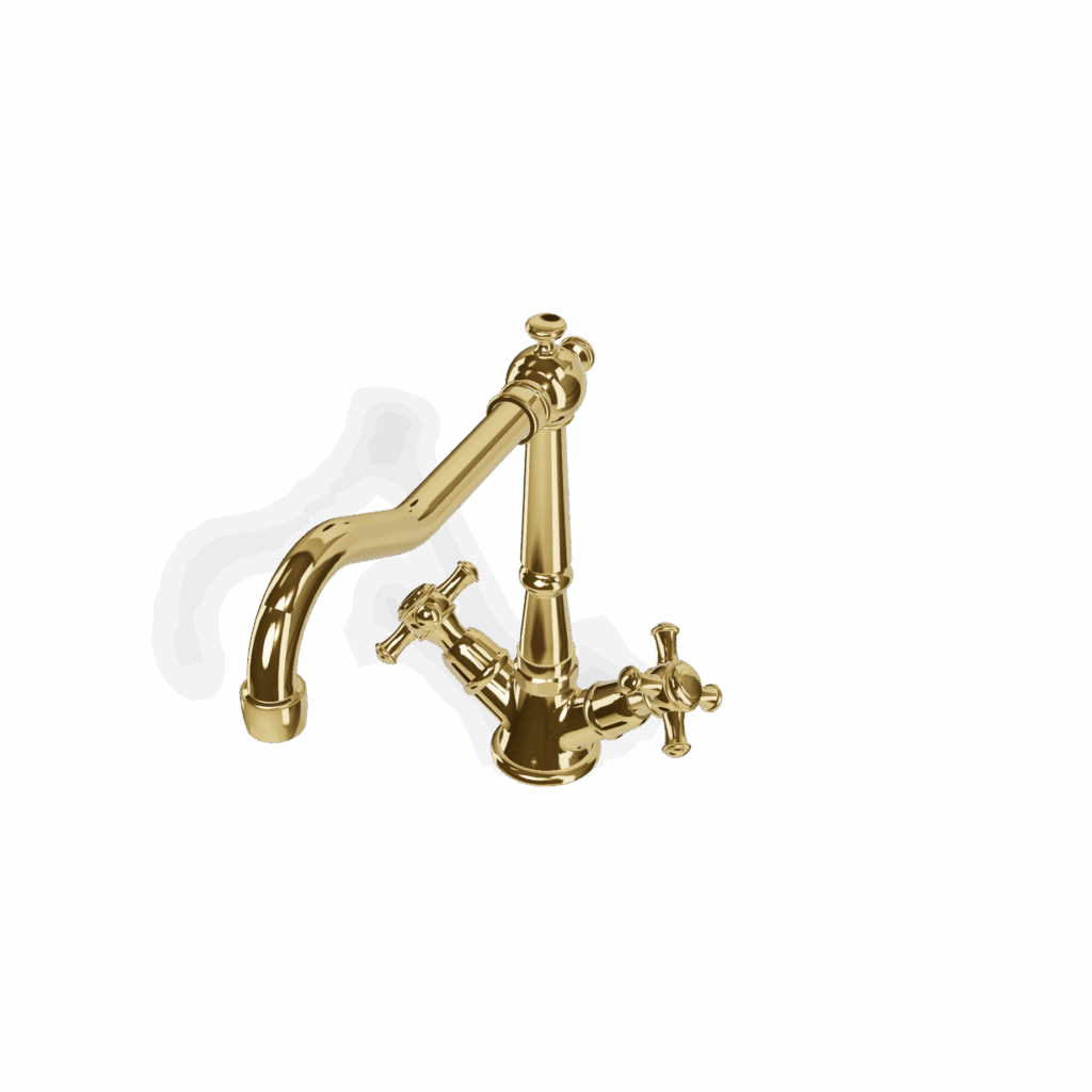 Küchenmischer Retro Standmodell schwenkbar Gold glanz