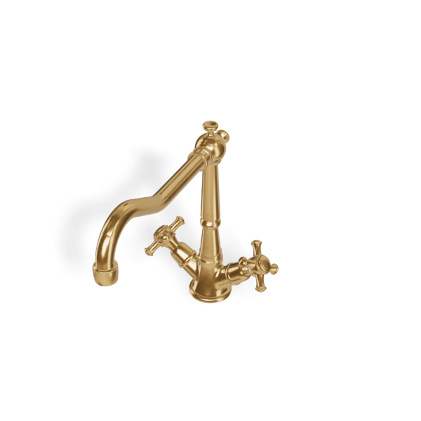 Küchenmischer Retro Standmodell schwenkbar Gold gebürstet