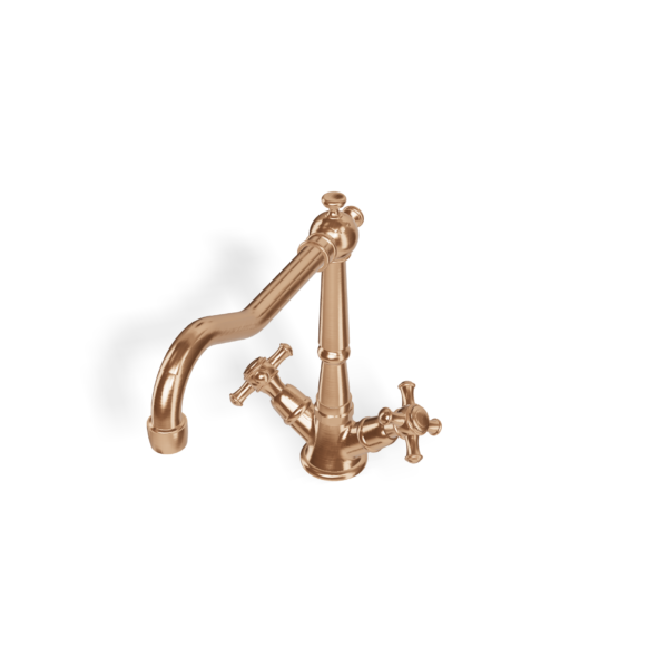 Küchenmischer Retro Standmodell schwenkbar Rose Gold gebürstet
