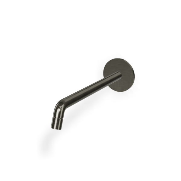 Auslauf für Badewanne Treemme UP+ Chrom Glanz A= 22 cm Chrom Schwarz gebürstet