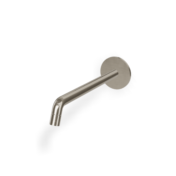 Auslauf für Badewanne Treemme UP+ Chrom Glanz A= 22 cm Nickel gebürstet