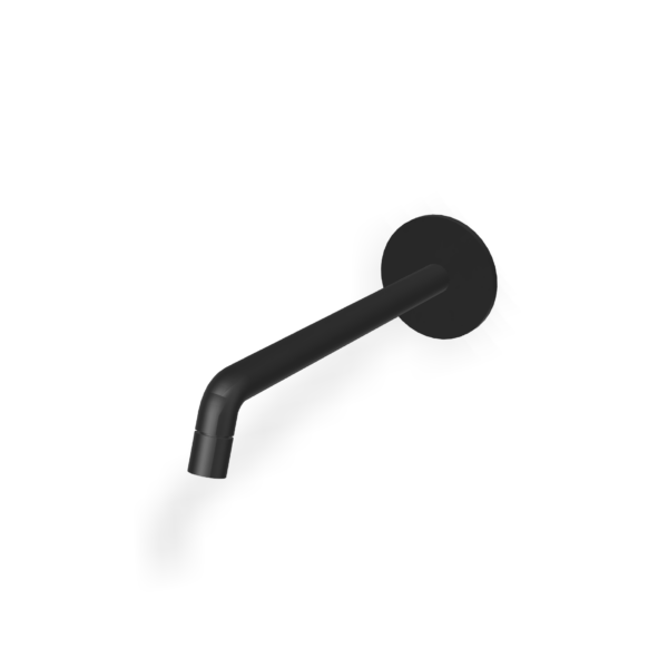 Auslauf für Badewanne Treemme UP+ Chrom Glanz A= 22 cm Schwarz matt