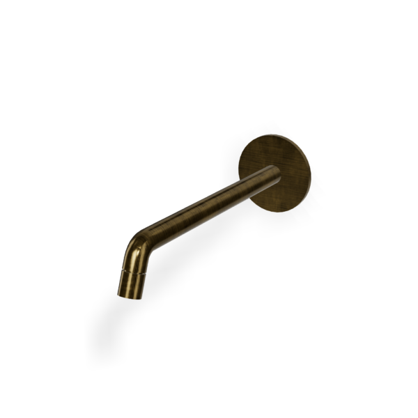 Auslauf für Badewanne Treemme UP+ Chrom Glanz A= 22 cm Bronze gebürstet