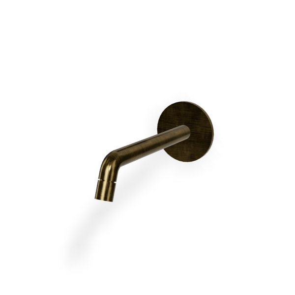 Auslauf aus Wand für Badewanne Treemme UP+ A=17.7 Bronze gebürstet