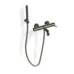 Mischer Set für Badewanne im Set AP Treemme UP+ Chrom Schwarz gebürstet