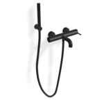 Mischer Set für Badewanne im Set AP Treemme UP+ Schwarz matt