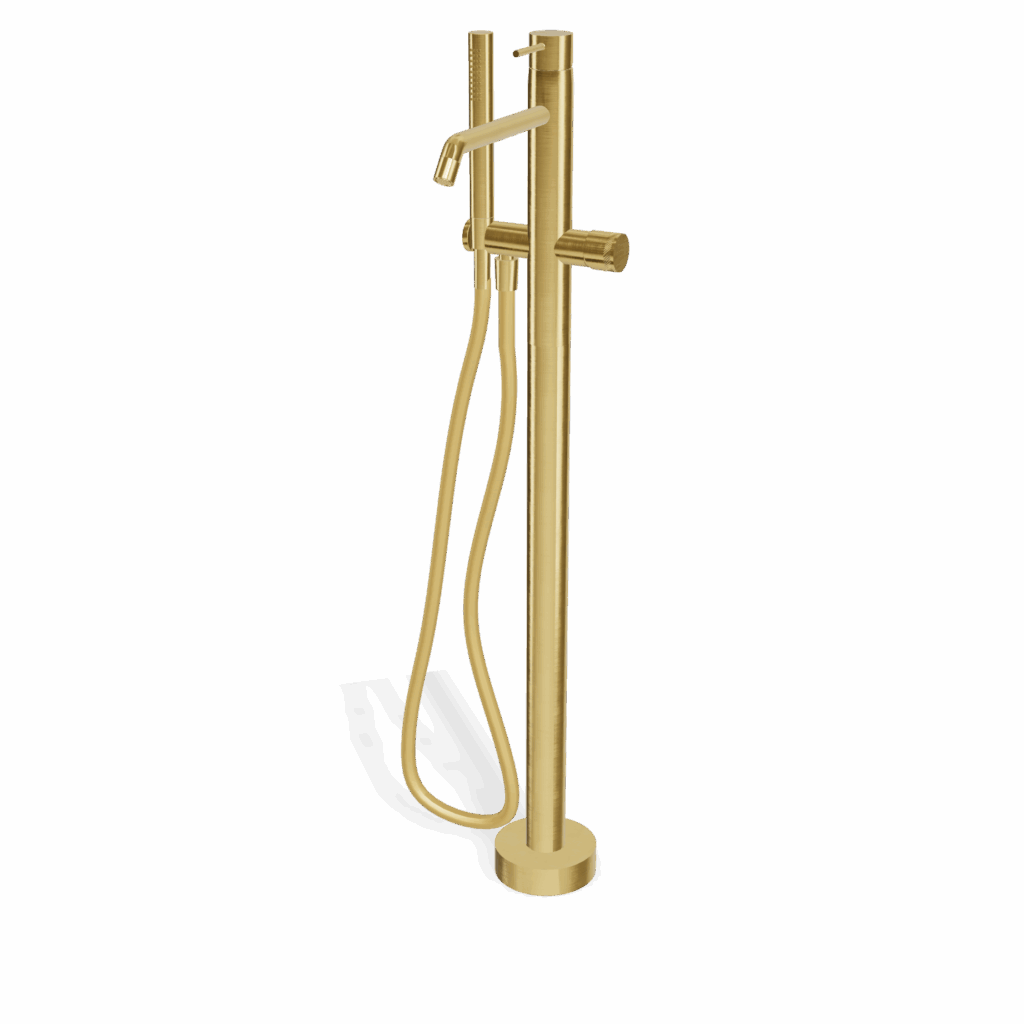 Mischer für Badewanne freistehend Treemme UP+ Gold gebürstet
