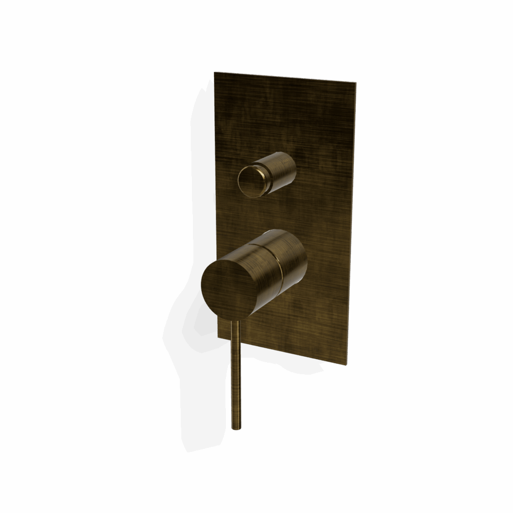 Mischer für Dusche Zug Knopf Umsteller UP Treemme UP+ Bronze gebürstet