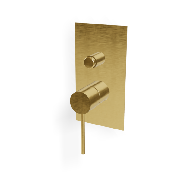 Mischer für Dusche Zug Knopf Umsteller UP Treemme UP+ Gold gebürstet