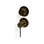 Mischer für Dusche 3 Weg Rosette UP Treemme SHOWERS Bronze gebürstet