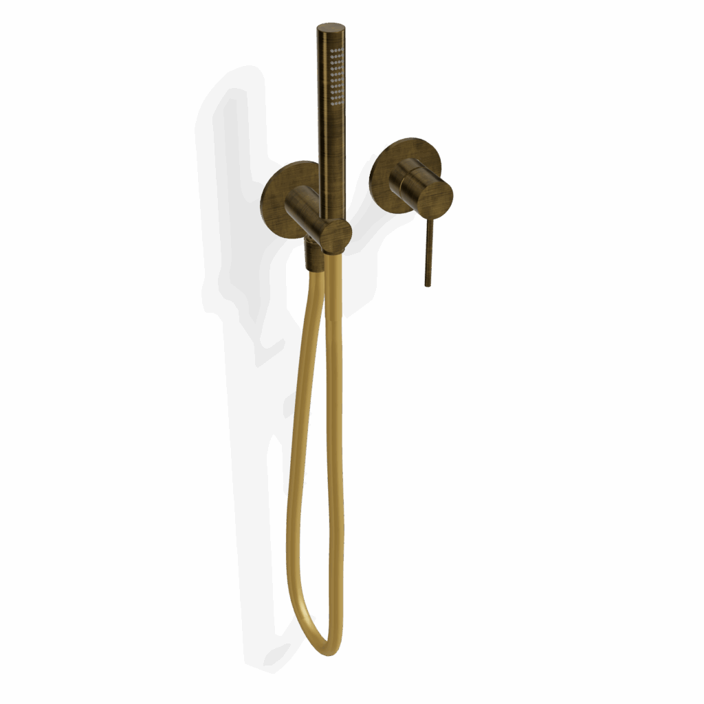 UP Mischer für Dusche mit Handbrause 1 Weg UP+ Bronze gebürstet